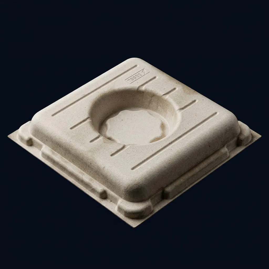 Faserformteil Altpapier runde Kavität Molded Fiber recycelbar — Scafa Thermoforming
